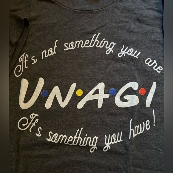Charcoal Gray Friends “Unagi” short sleeve T-shirt L NWOT - Picture 2 of 6
